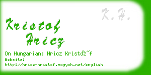 kristof hricz business card